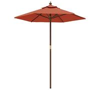 vidaXL Sombrilla de jardín con Poste de Madera Terracota 196x231 cm, sombrilla, sombrilla de Exterior, sombrilla Patio, Parasol, sombrilla terraza