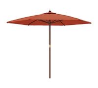 vidaXL Sombrilla de jardín con Poste de Madera Terracota 299x240 cm
