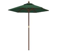 vidaXL Sombrilla de jardín con Poste de Madera Verde 196x231 cm, sombrilla, sombrilla de Exterior, sombrilla Patio, Parasol, sombrilla terraza