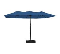 vidaXL Sombrilla de Jardín Doble, Parasol Protector de Sol, Refugio Solar, Paraguas para Patio Terraza Playa Exterior, Azul Azure 449x265 cm