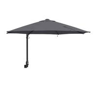 vidaXL Sombrilla de jardín Manual Antracita 248 x 248 x 148 cm, Paraguas de jardín Ajustable, sombrilla Moderna para Exteriores, Sombra Solar con Luces LED