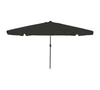 vidaXL Sombrilla de jardín Negro 395 x 395 x 245 cm Poliéster, Paraguas de jardín Moderno, sombrilla Redonda Ajustable, toldo con luz LED, Resistente al Sol y Plegable para terraza