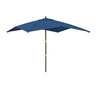 vidaXL Sombrilla de jardín Poste de Madera Azul Azure 300x300x273 cm