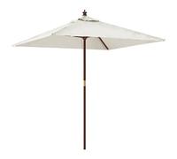 vidaXL Sombrilla de jardín Poste de Madera Color Arena 198x198x231 cm, sombrilla, sombrilla de Exterior, sombrilla Patio, Parasol, sombrilla terraza