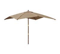 vidaXL Sombrilla de jardín Poste de Madera Gris taupé 300x300x273 cm