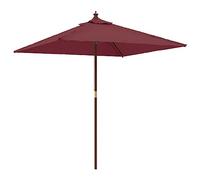 vidaXL Sombrilla de jardín Poste de Madera Rojo Burdeos 198x198x231 cm, sombrilla, sombrilla de Exterior, sombrilla Patio, Parasol, sombrilla terraza