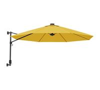 vidaXL Sombrilla de Pared con LED Amarillo 290 cm