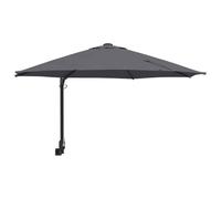 vidaXL Sombrilla de Patio Redonda Grande Color Antracita con Mecanismo de Inclinación Ajustable, Tela de Poliéster Resistente a UV, Ideal para Proteger del Sol en el Balcón y Jardín, Parasol de Sol