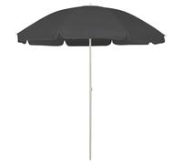 vidaXL Sombrilla de Playa, Parasol Toldo Protector Decorativo, Refugio Solar, Paraguas para Jardín Patio Terraza Exterior, Antracita 300 cm
