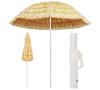 vidaXL Sombrilla de Playa Estilo Hawai Natural 240 cm Toldo Parasol Estructura