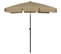 vidaXL Sombrilla de Playa Gris Taupe 180x120 cm