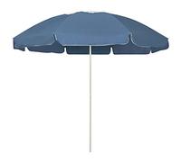 vidaXL Sombrilla de Playa, Parasol Toldo Protector Decorativo, Refugio Solar, Paraguas para Jardín Patio Terraza Exterior, Azul 240 cm