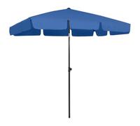 vidaXL Sombrilla de Playa, Parasol Toldo Protector Decorativo, Refugio Solar, Paraguas para Jardín Patio Terraza Exterior, Azul 200x125 cm