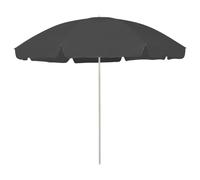 vidaXL Sombrilla de Playa, Parasol Toldo Protector Decorativo, Refugio Solar, Paraguas para Jardín Patio Terraza Exterior, Antracita 300 cm