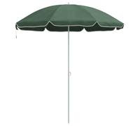 vidaXL Sombrilla de Playa Verde Ajustable protección UV y Bolsa de Transporte | Solución portátil de Sombra Exterior Piscina o el balcón en Verano para Adultos | Plegable colapsab
