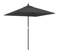 vidaXL Sombrilla jardín Poste de Madera Gris Antracita 198x198x231 cm