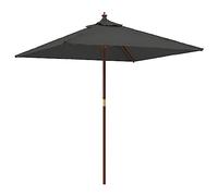 vidaXL Sombrilla jardín Poste de Madera Gris Antracita 198x198x231 cm