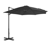 Sombrilla voladiza con poste de aluminio gris antracita 300 cm