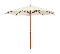 vidaXL Sombrilla, Parasol Toldo Protector, Refugio Solar, Paraguas para Playa Jardín Patio Exterior Terraza, Blanco Arena 300x258 cm