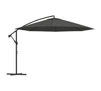 vidaXL Sombrilla voladiza con Poste de Aluminio Gris Antracita 350 cm