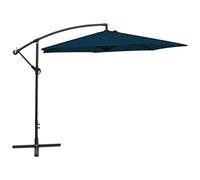 vidaXL Sombrilla voladiza de jardín Azul 3 m