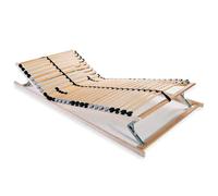 vidaXL Somier de Láminas con 28 Listones 7 Regiones 80x200 cm Base de Cama