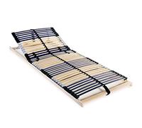 vidaXL Somier de láminas sin colchón con 42 Listones 7 Zonas 80x200 cm