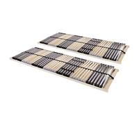 Somieres De Láminas Con 42 Listones 7 Zonas 2 Uds 90x200 Cm Vidaxl