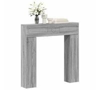 vidaXL Sonoma - Chimenea envolvente gris 102 x 18 x 100,5 cm, salón, dormitorio, pasillo, forma de U, marco decorativo, decoración que ahorra espacio, accesorios para el hogar