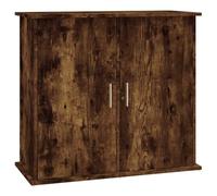 vidaXL Soporte de Acuario Madera ingeniería Roble Ahumado 81x36x73 cm, Mueble para pecera, Armario para Acuario, Soporte de Madera para pecera