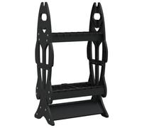 vidaXL Soporte de cañas de pescar para 16 cañas negro