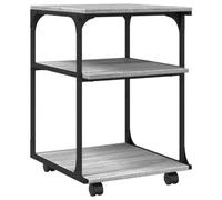 vidaXL Soporte de Impresora 3 Niveles Gris Sonoma 43x48x64 cm, Mesa de Impresora, Mesa de Impresora de computadora, Soporte de Impresora con Almacenamiento