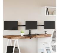 VidaXL Soporte De Mesa Para 3 Monitores Negro Acero VESA 75/100 Mm