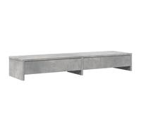 vidaXL Soporte de monitor cajones madera gris hormigón 100x27x15 cm