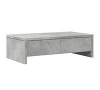 vidaXL Soporte de Monitor cajones Madera Gris hormigón 50x27x15 cm