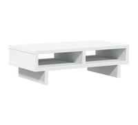 vidaXL Soporte de Monitor cajones Madera ingeniería Blanco 50x27x15 cm, Elevador para Monitor, Soporte para Monitor de computadora, Soporte para Elevador de Monitor