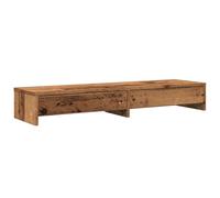 vidaXL Soporte de Monitor con cajones Madera Envejecida 100x27x15 cm, Elevador de Monitor, Soporte de Escritorio de Monitor, Estante de Monitor