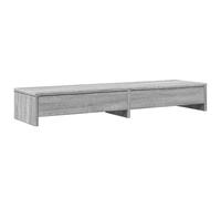 vidaXL Soporte de Monitor con cajones Madera Gris Sonoma 100x27x15 cm, Elevador de Monitor, Soporte de Escritorio de Monitor, Estante de Monitor