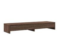 vidaXL Soporte de Monitor con cajones Madera marrón Roble 100x27x15 cm, Elevador de Monitor, Soporte de Escritorio de Monitor, Estante de Monitor