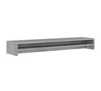 vidaXL Soporte de Monitor Elevador Armario de Escritorio Pantalla Portátil Mesa Estante Exhibición Madera Contrachapada Gris Sonoma 100x24x13cm