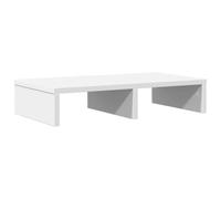 vidaXL Soporte de Monitor Madera Maciza de Pino Blanco 50x27x10 cm