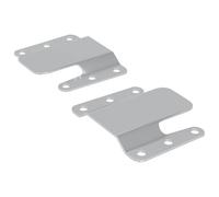 vidaXL Soporte de Montaje Flush 2 pcs Plateado 75 x 66 x 1,4 mm Acero, Soporte de Pared Moderno, Acero, Montaje Empotrado, Proyectos DIY, Hardware Decorativo Duradero