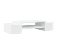 vidaXL Soporte de Pantalla con almacenaje Madera Blanco 70x27x15 cm