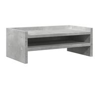 vidaXL Soporte de Pantalla Madera ingeniería Gris hormigón 42x24x16 cm, Elevador de Monitor, Soporte de Escritorio de Monitor, Estante de Monitor