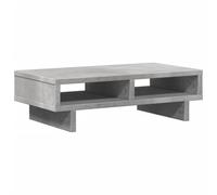 vidaXL Soporte de Pantalla Madera ingeniería Gris hormigón 50x27x15 cm, Elevador para Monitor, Soporte para Monitor de computadora, Soporte para Elevador de Monitor