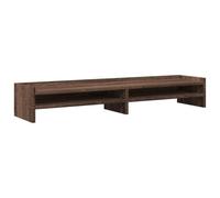vidaXL Soporte de pantalla madera ingeniería marrón roble 100x24x16 cm, elevador para monitor, soporte para monitor de computadora, soporte para elevador de monitor
