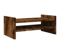 vidaXL Soporte de Pantalla Madera ingeniería Roble Ahumado 50x27x20 cm