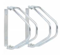 vidaXL Soporte de pared para bicicletas 2 uds acero galvanizado, soporte para bicicletas montado en la pared, portabicicletas de pared, soporte para bicis de pared