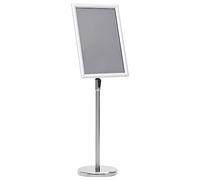 vidaXL Soporte de Pie para Carteles A3 Stand Panel Publicitarios Anuncios Promoción Ofertas Expositor Letreros Aleación de Aluminio Plateado