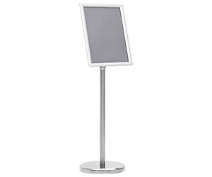 vidaXL Soporte de Pie para Carteles A4 Stand Panel Publicitarios Anuncios Promoción Ofertas Expositor Letreros Aleación de Aluminio Plateado